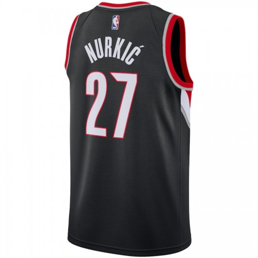Men's Portland Trail Blazers Jusuf Nurkic #27 Black Swingman Jersey - Icon Edition-Pro Kit Vault | Brand New 26/27 Sports Jerseys